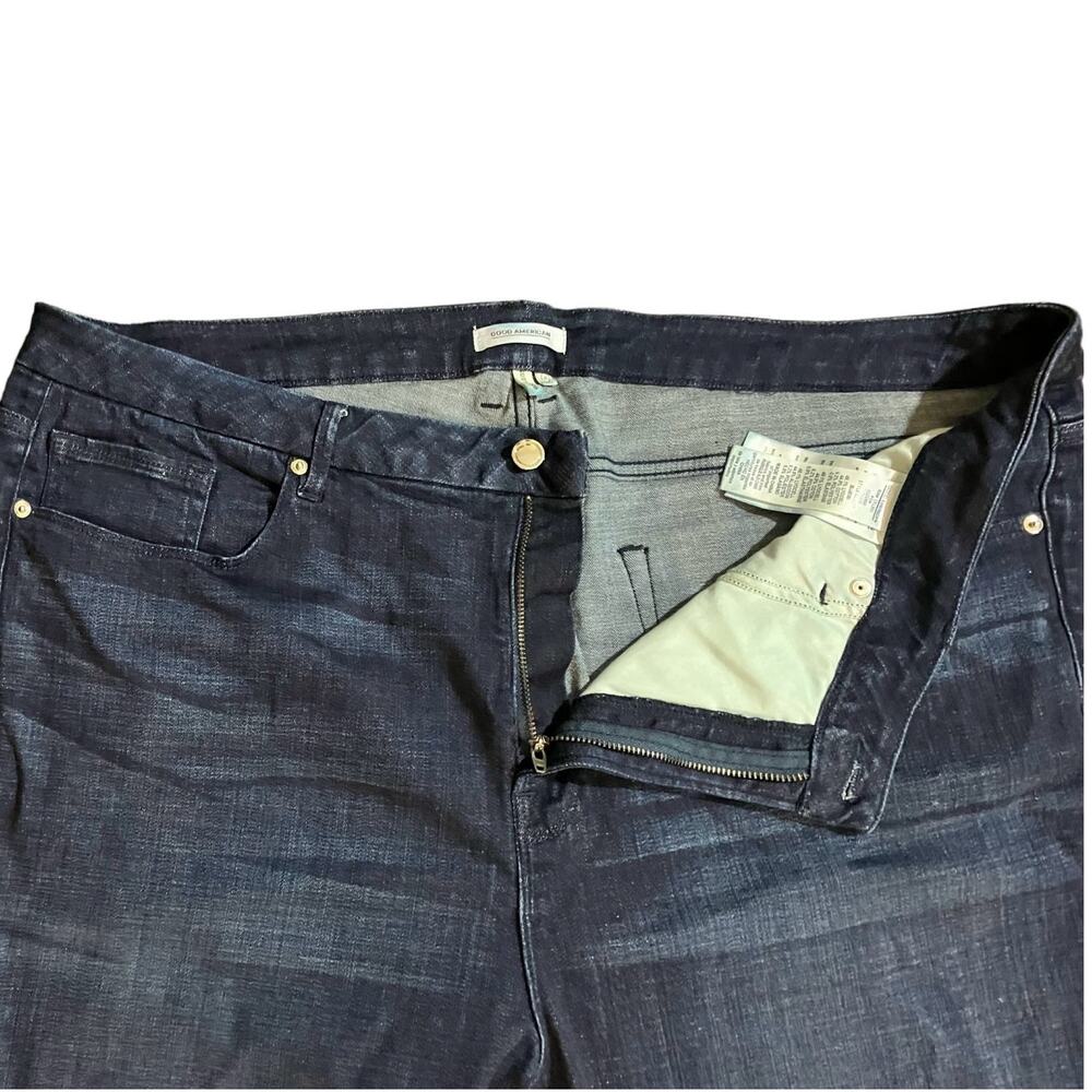 Good American Good Legs Women's Dark Wash Denim 28" Inseam Skinny Jeans SZ 24 - Picture 7 of 11
